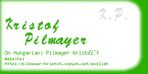 kristof pilmayer business card